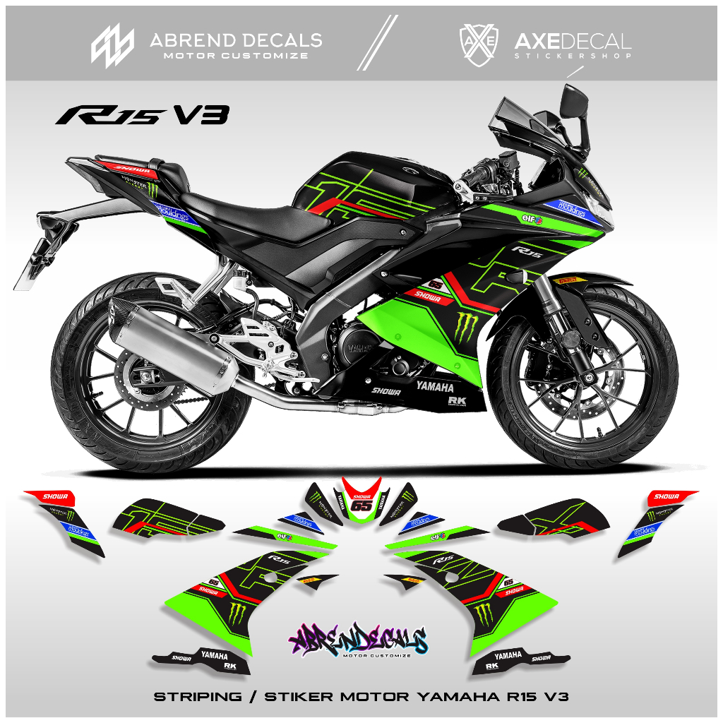 Striping R15 V3 Livery KRT 2023 WSBK Racing/Yamaha R15 V3 Motorcycle ...