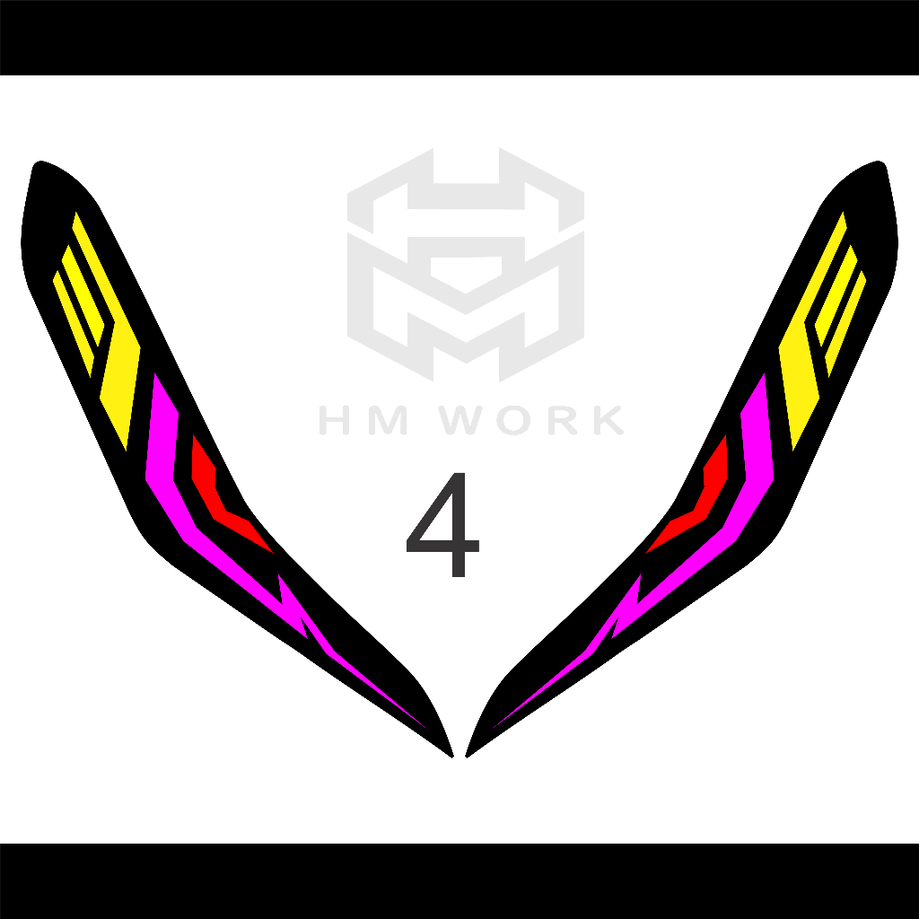 VARIO EAGLE EYEBROW CUTTING STICKER 125/150 2018 TO 2023 YELLOW