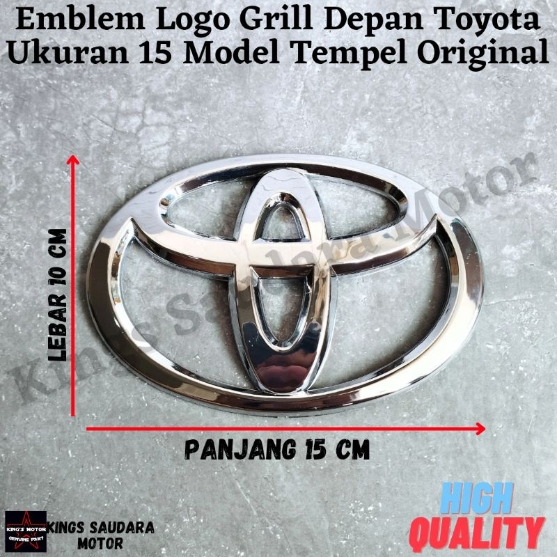 Toyota Front Grill Logo Emblem Size 15cm Original Outboard Model ...