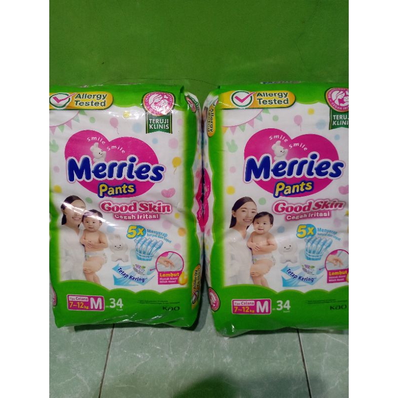 PAMPERS MERRIES PANTS M34 | Shopee Philippines