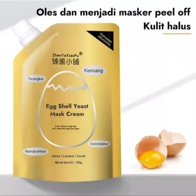 Egg Shell Yeast Mask Cream | Brightens Facial Skin| 100 grams ...