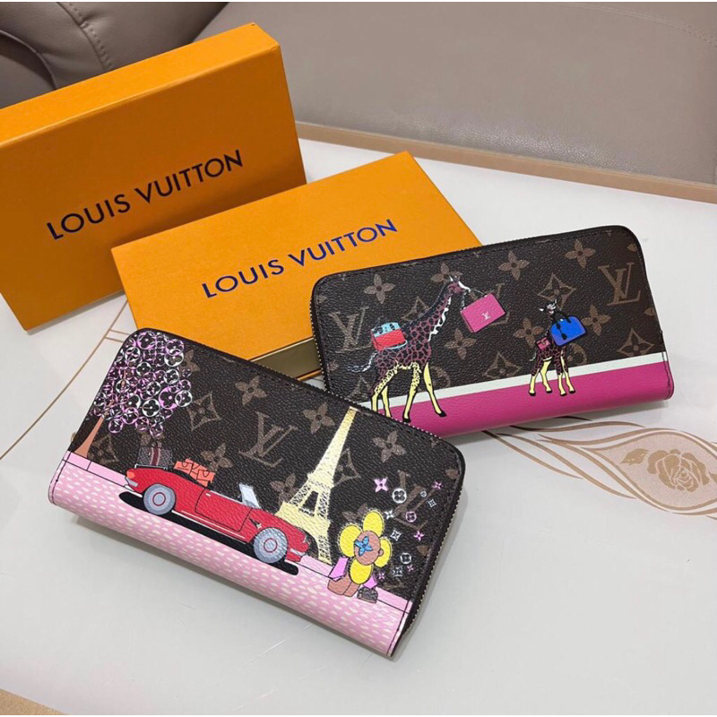 Lv zip long Wallet+lv Passport cover motif free box Shopee Philippines