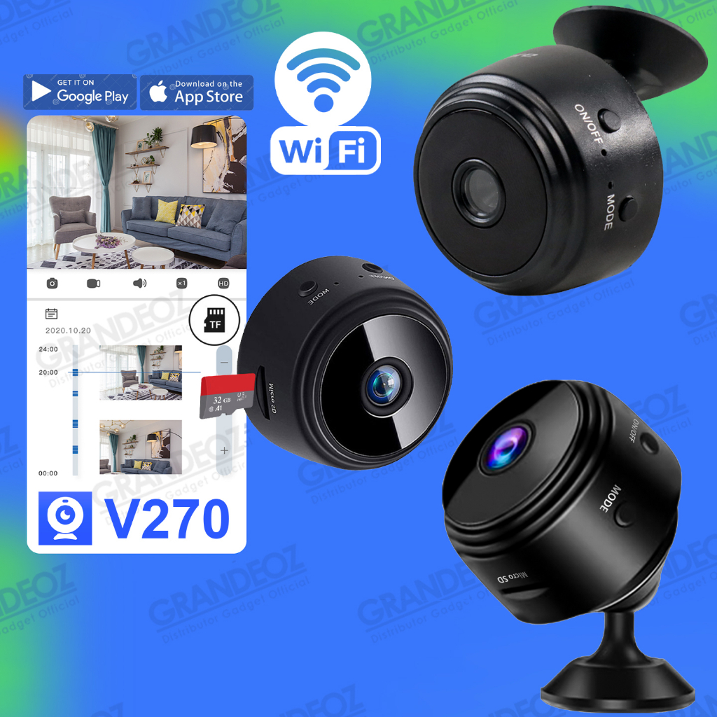 New!! CCTV V720 Mini WiFi IP Charging Wireless Magnetic Camera Full HD ...