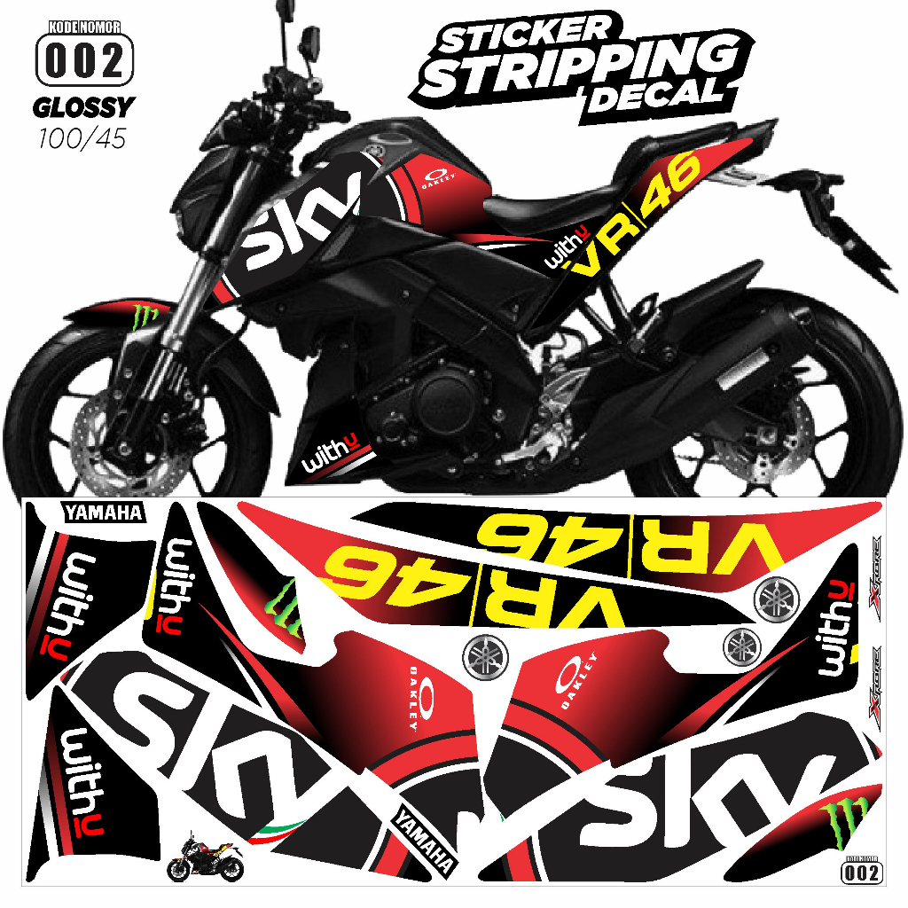 Yamaha Xabre Variation striping/Yamaha Xabre Motorcycle decal Sticker/Yamaha Xabre Pole Trim