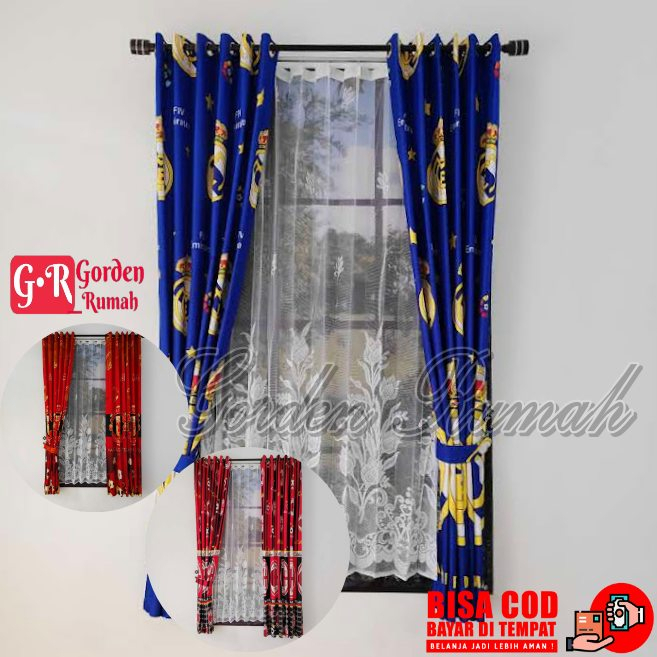 Children's Room Window Curtains Character Madrid Milan United