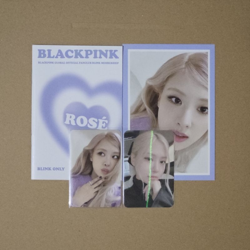 Blackpink BLINK Membership Kit Rose Set (Photocard, Postcard, Mini ...