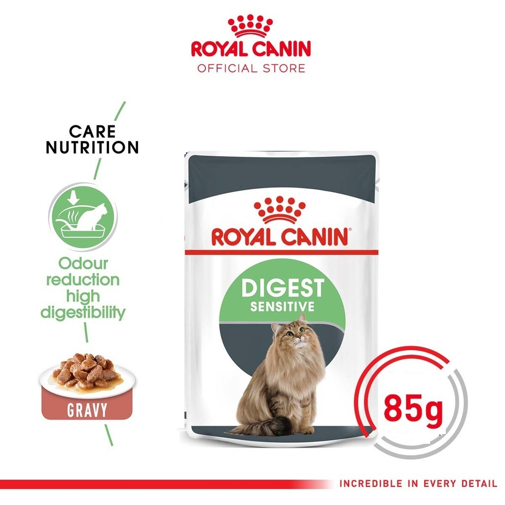 Royal CANIN DIGEST SENSITIVE POUCH 85GR CAT WET FOOD/DIGESTIVE SACHET ...