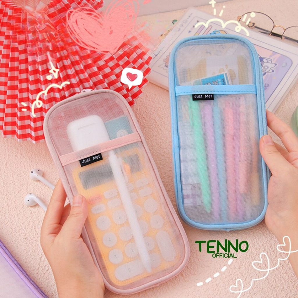 Tenno Aesthetic Stationery Holder Pastel Color Macaroon Pencil Case ...