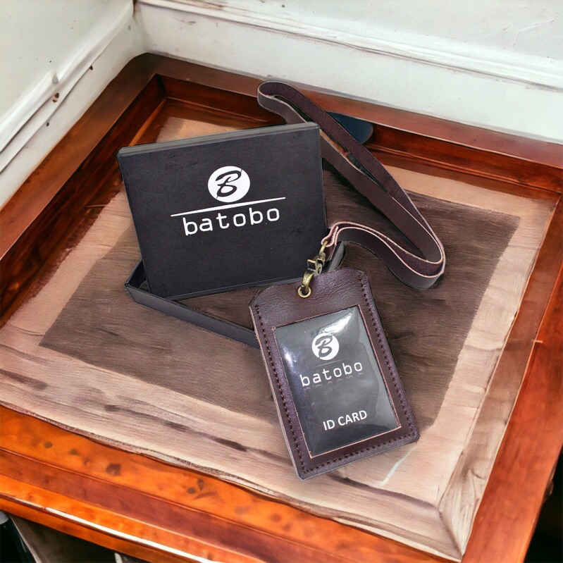 GANTUNGAN ID Card Holder Name Genuine LeatherTAG B001533 Latest Batobo ...