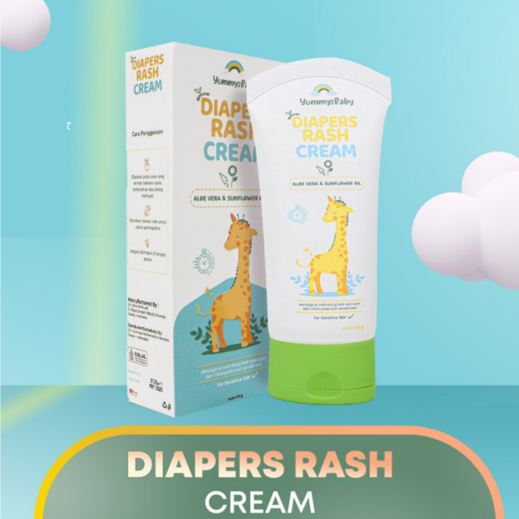 Diapers Rash Cream YUMMYS BABY Helps Maintain Skin From Rashes And