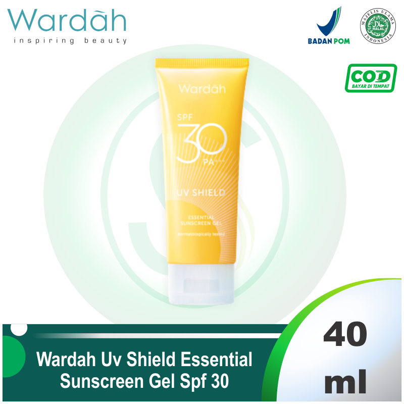 Wardah Uv Shield Essential Sunscreen Gel Spf 30 Pa 40ml Shopee