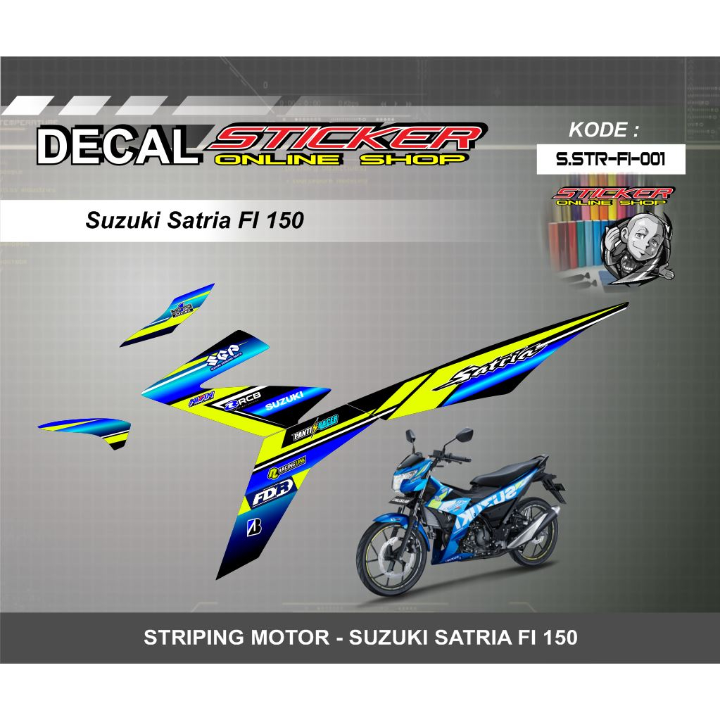 Suzuki SATRIA FI 150 motorbike striping Sticker | Shopee Philippines