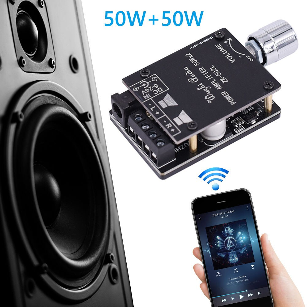 Mini Amplifier Module Kit 50w+50w ZK 520l Support Bluetooth 5.0