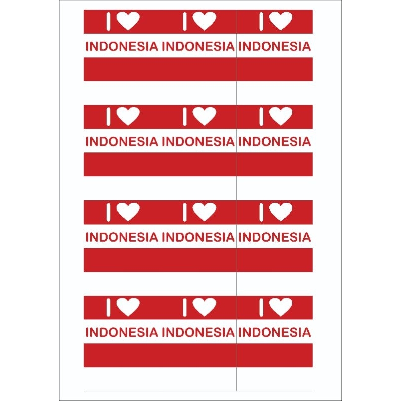 MERAH PUTIH Red And White Stickers/Flag Stickers/I love Indonesia ...