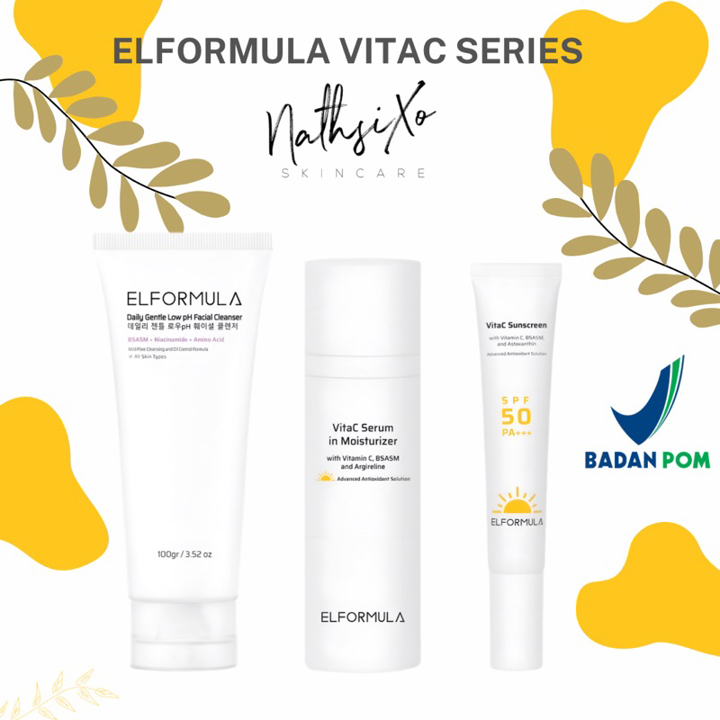 Elformula Vita C Serum In Moisturizer, Antioxidant Sunscreen, Daily