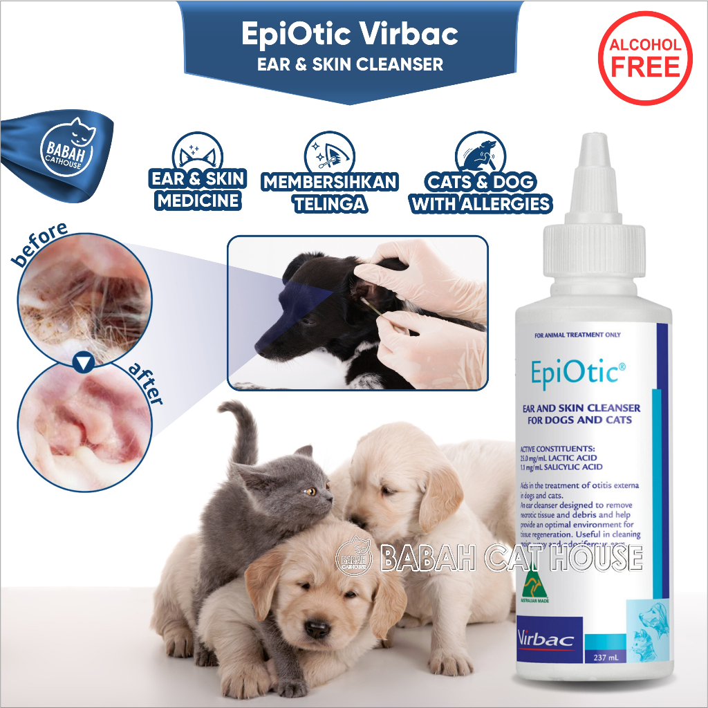 120ml Virbac EPIOTIC Ear Wax Cleaning Liquid For Dogs And Cats Kids