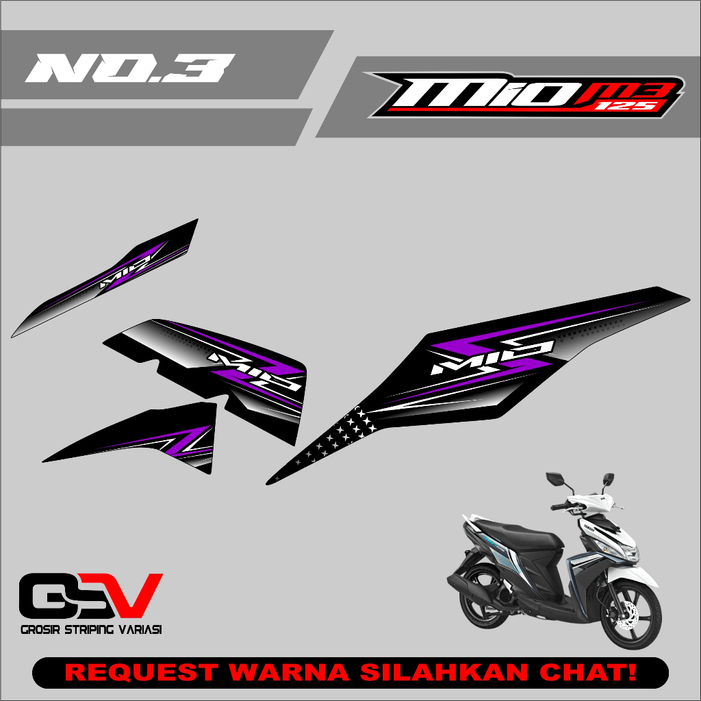 Mio M3/Z Sticker Striping Standard Premium Racing Code 03 | Shopee ...