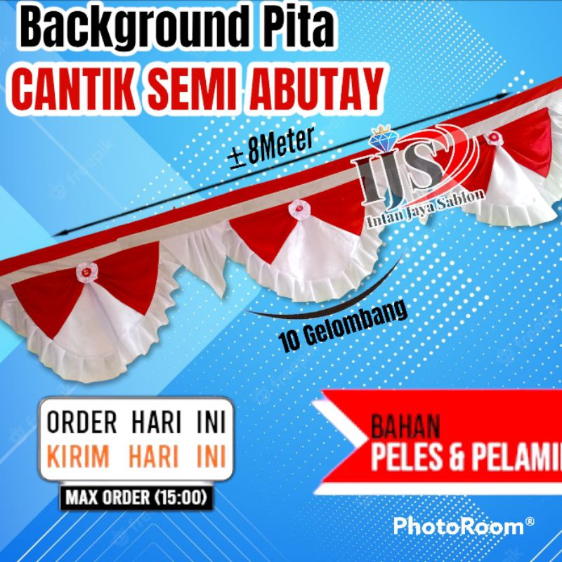 MERAH PUTIH Yks Red And White BACKGROUND Flag FULL 10-wave Pelamine ...