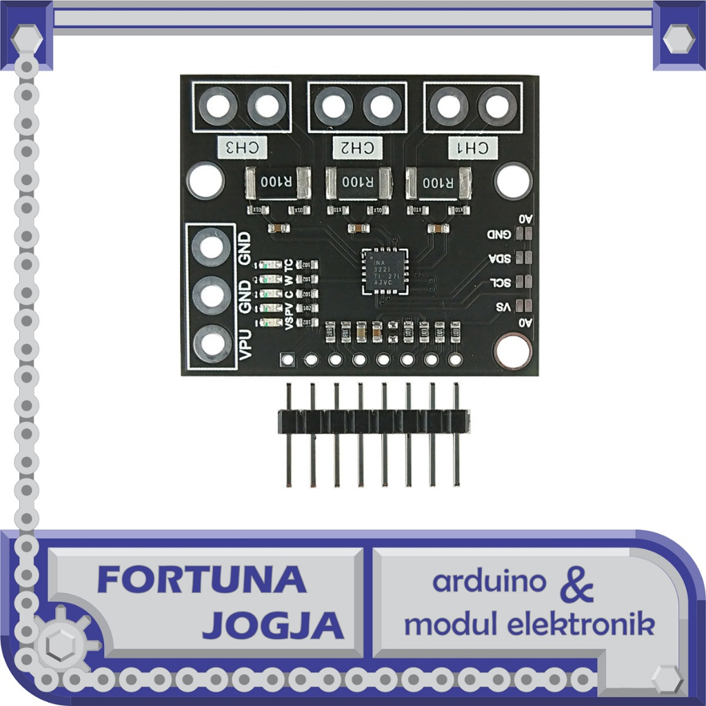 INA3221 3 Channel High Side Current Sensor SMBUS Interface Module ...