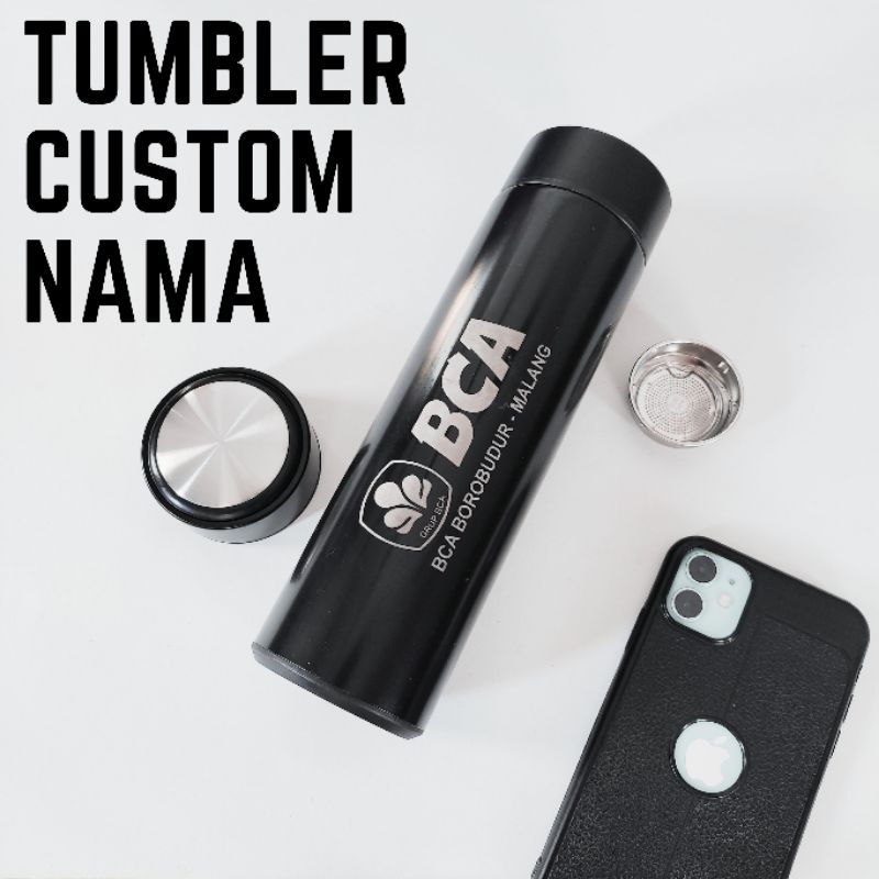 HITAM TERMOS Thermos Tumbler Custom Life Sakura Name And Logo (500 ml) Black Shopee Philippines