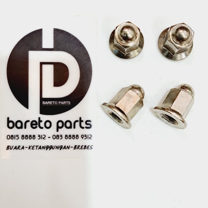 M7 Cap Nut 11-key Thread 10-key Exhaust HEAD Nut ORI CHROME | Shopee ...