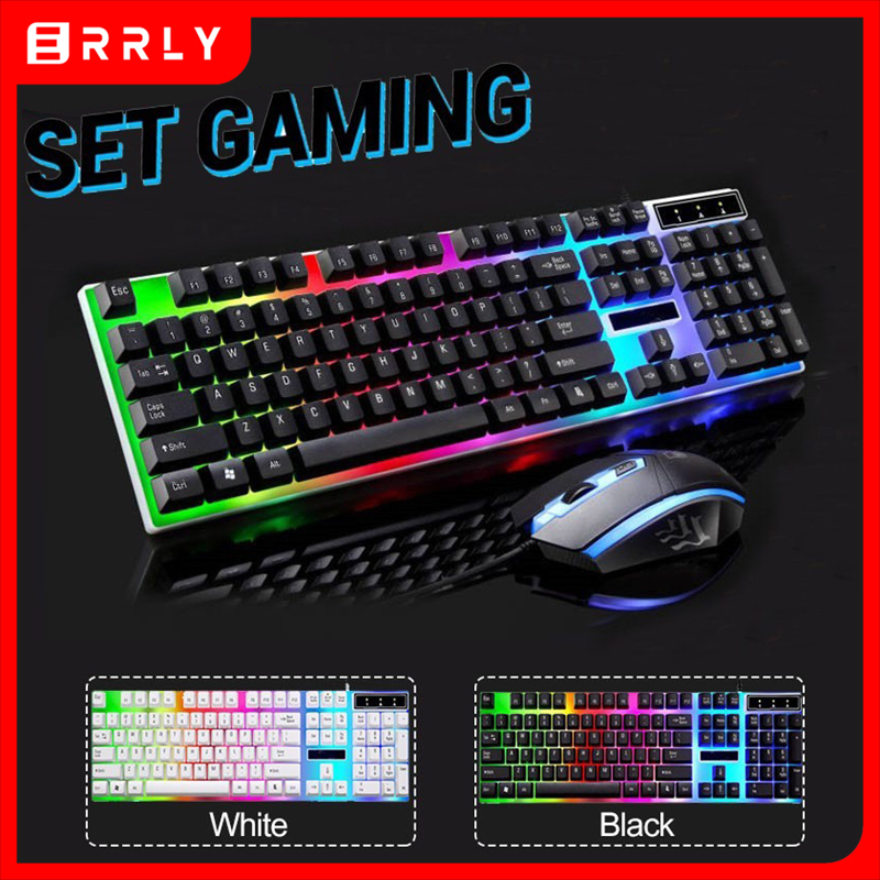 Errly G21B Combo Package Keyboard Cable Gaming+Mouse Gamer Cable RGB ...