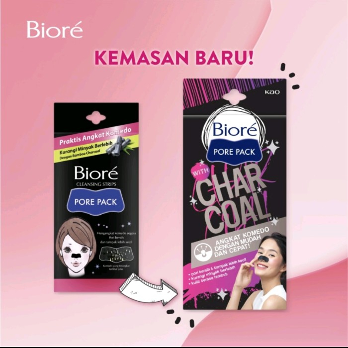 Biore Pore Pack Black Contains 4 Sheets Of Blackhead Lift | Shopee ...