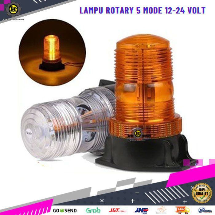 Rotary Variation Light Rotary Rotator Warning Light LED 5 Flash Modes ...