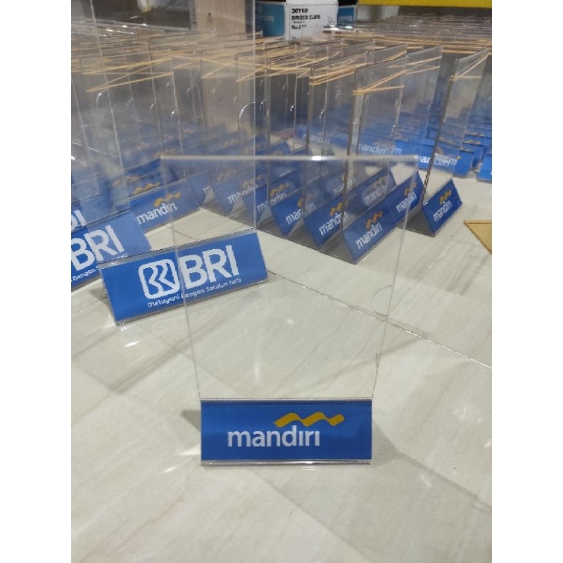 Acrylic stand A4 menu Number Qris logo custom | Shopee Philippines