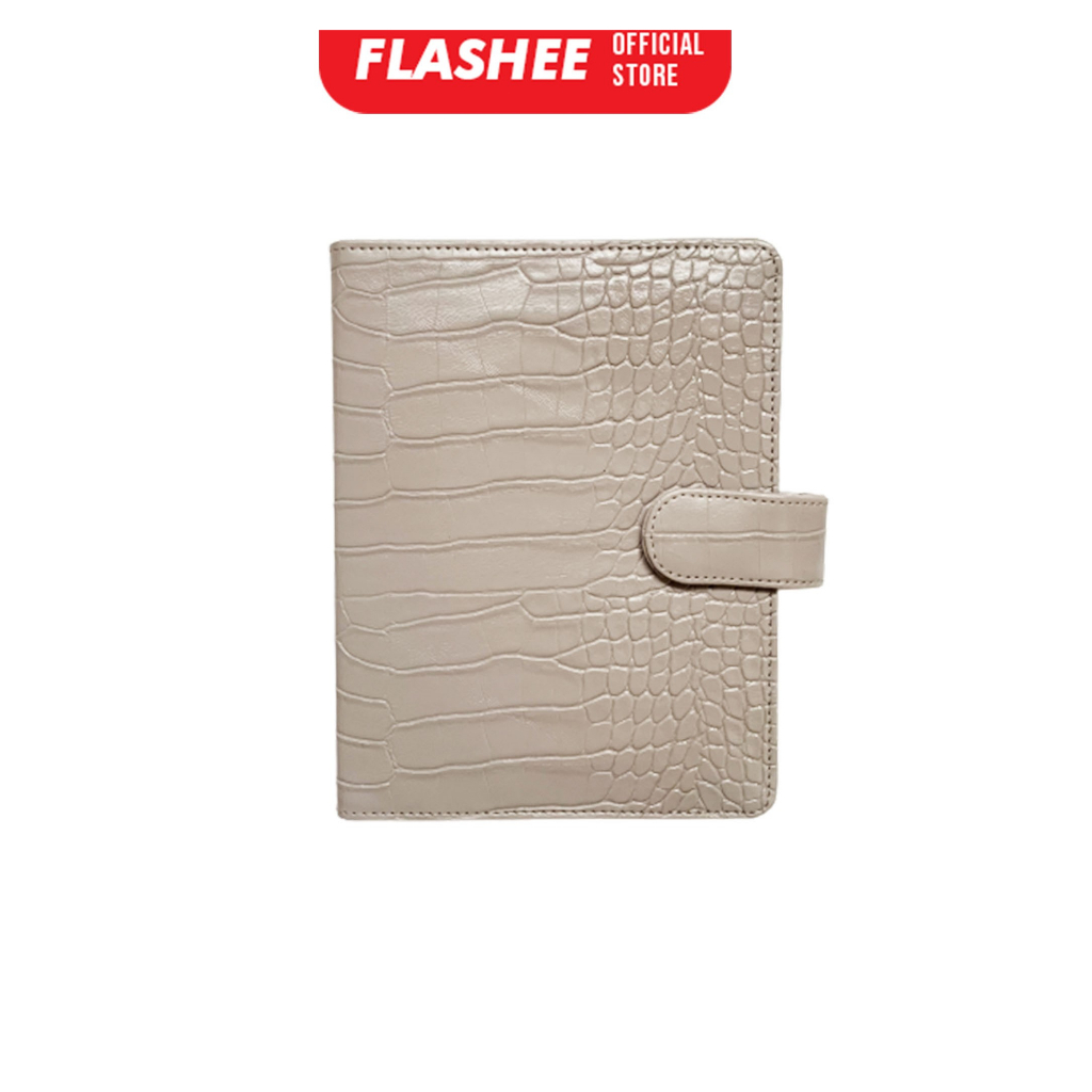 Flashee Financial Binder Plain Croco Gray A6 6 Ring Binder A6 Hole 6 ...