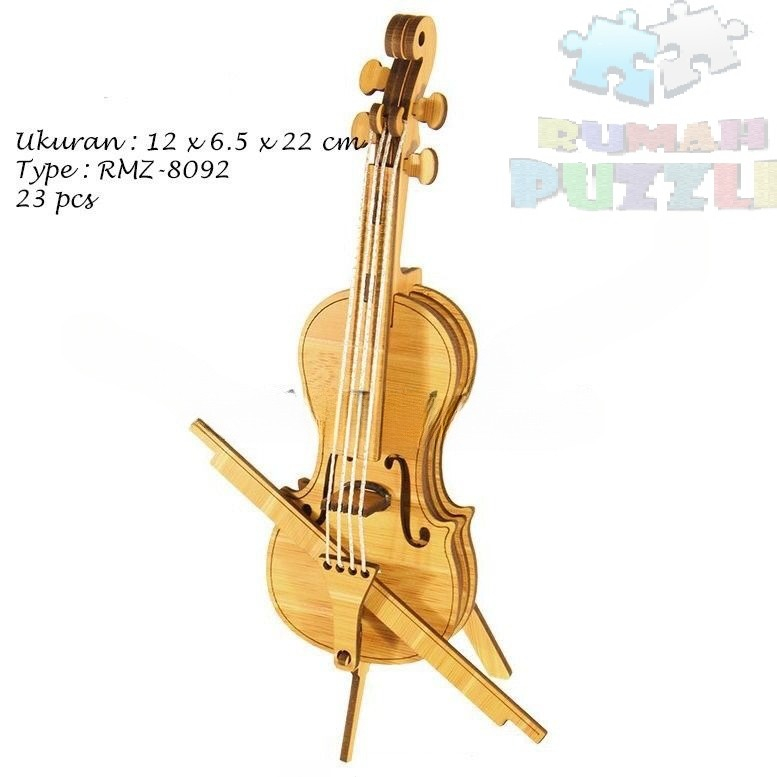 Diy Musical Instrument 3D Puzzle Violin Lute Erhu Children's