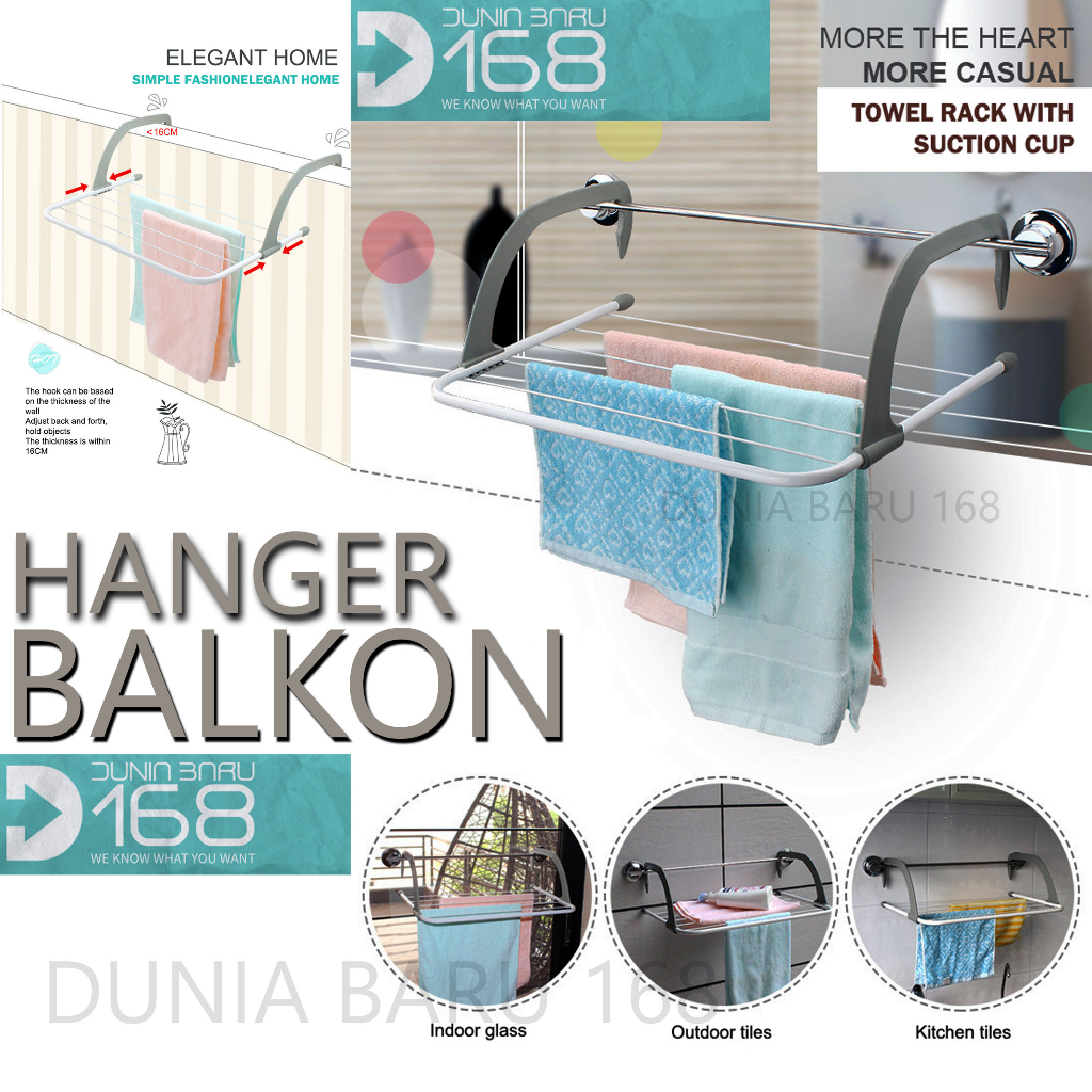 GANTUNGAN Balcony Hanger/Balcony Hanger/Simple Multipurpose Clothesline