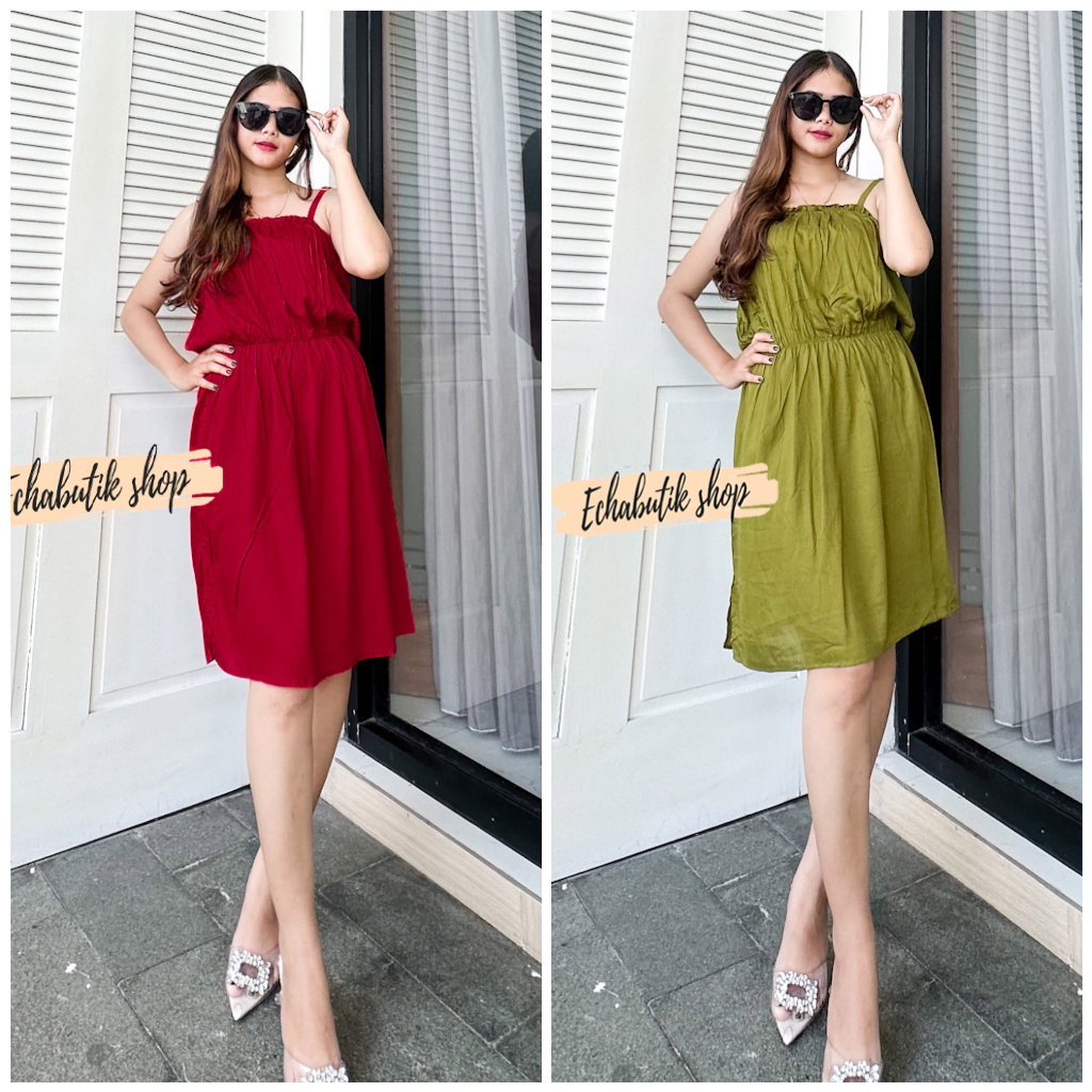 PLAIN SHORT BALI STRAP DASTER ADEM MATERIAL | Shopee Philippines