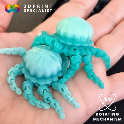 Articulated Jellyfish Toy Articulation Flexible Jellyfish Toy - 3D ...