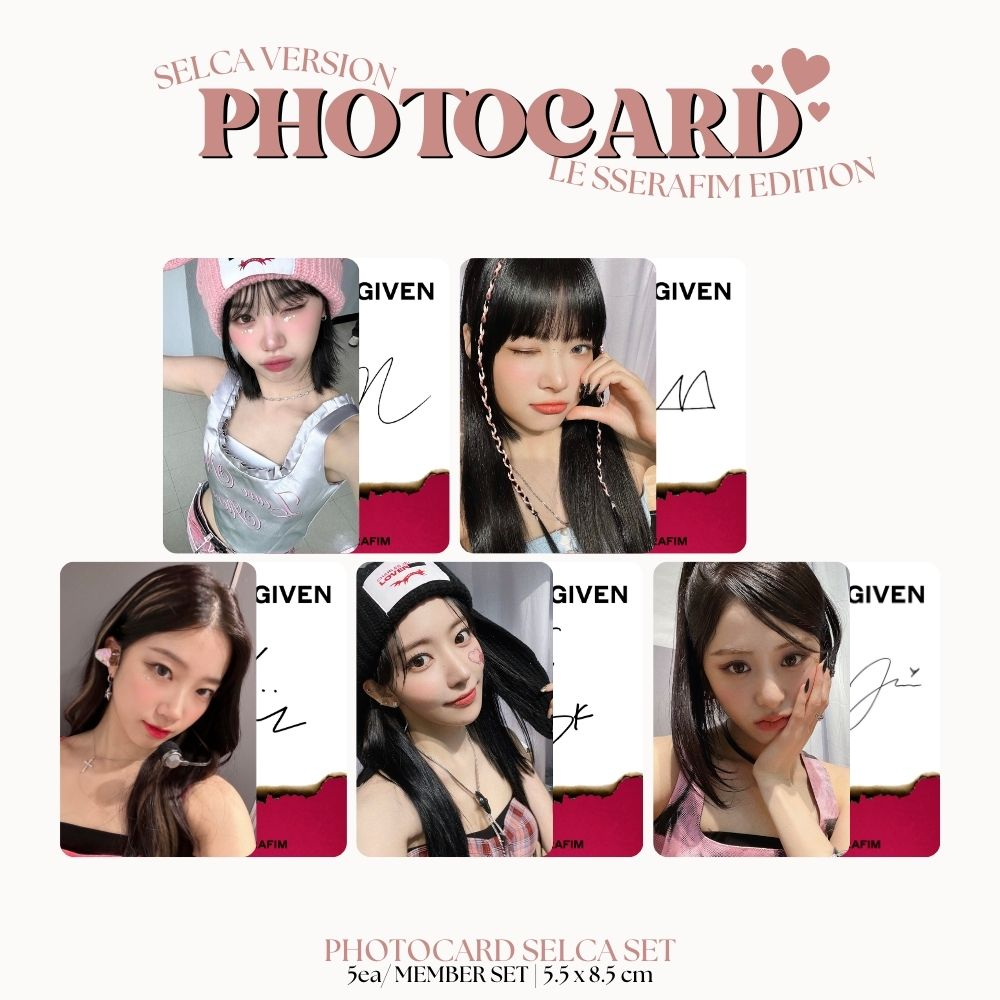 Photocard LE SSERAFIM SELCA UNFORGIVEN 2 SIDES (5 PCS + 2 SIDED ...