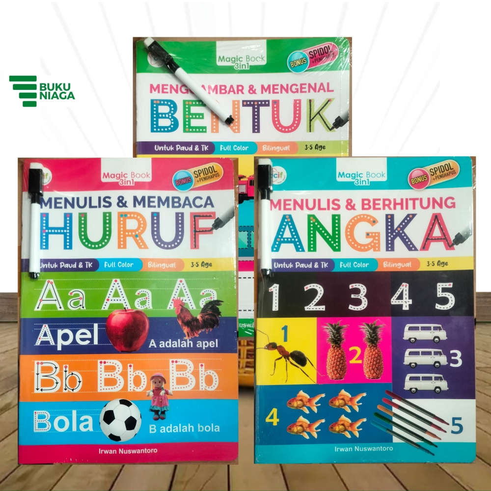 Magic Book 3in1 Drawing & Knowing Magic Book Shapes | Shopee Philippines