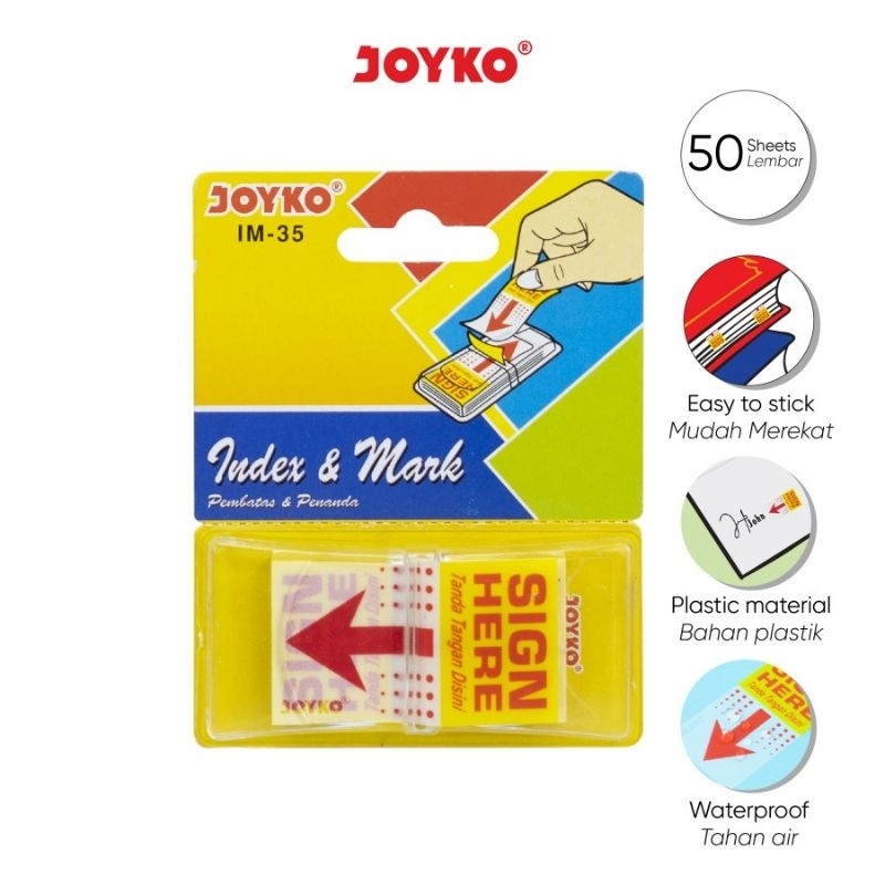 Sticky Notes/Index Mark/Plastic Barrier/JOYKO IM35 (SIGN HERE