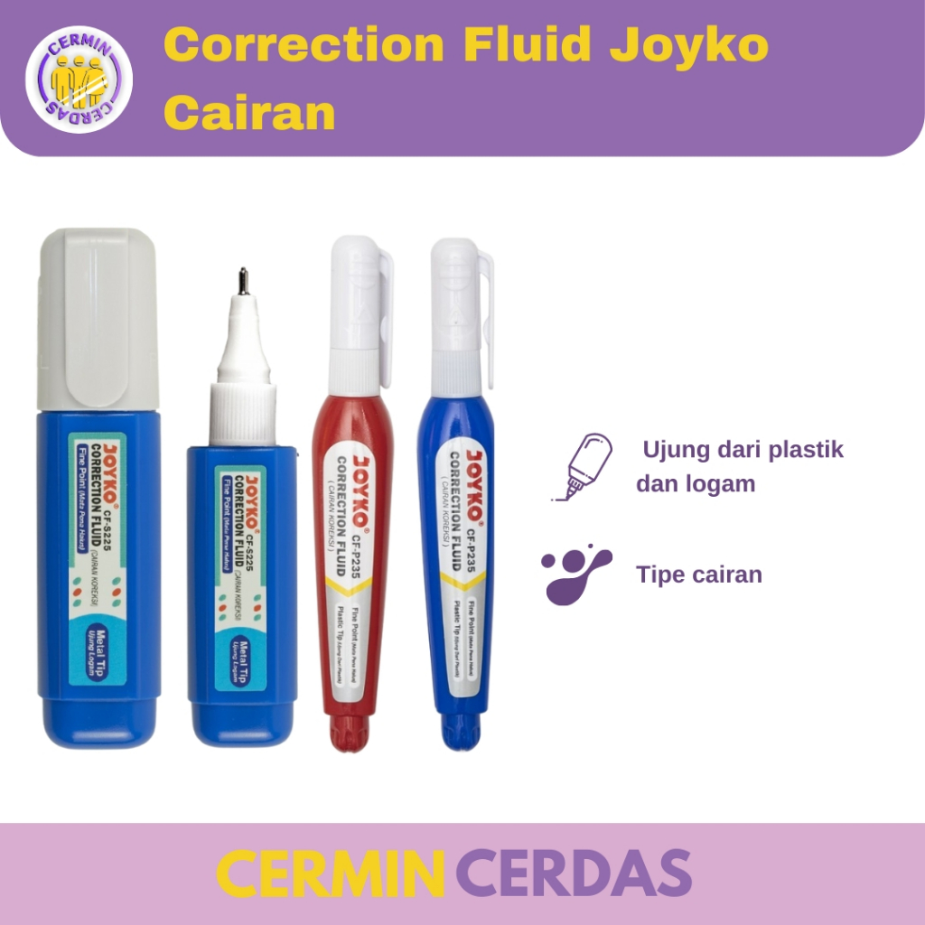 Correction Fluid Joyko Tip Ex Liquid Ink Correction Liquid | Shopee ...