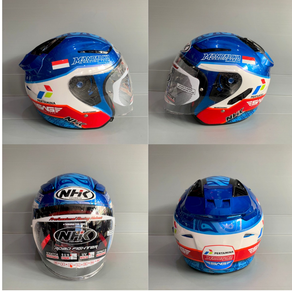 NHK HALF FACE R1 GP EDITION MANDALIKA Helmet | Shopee Philippines