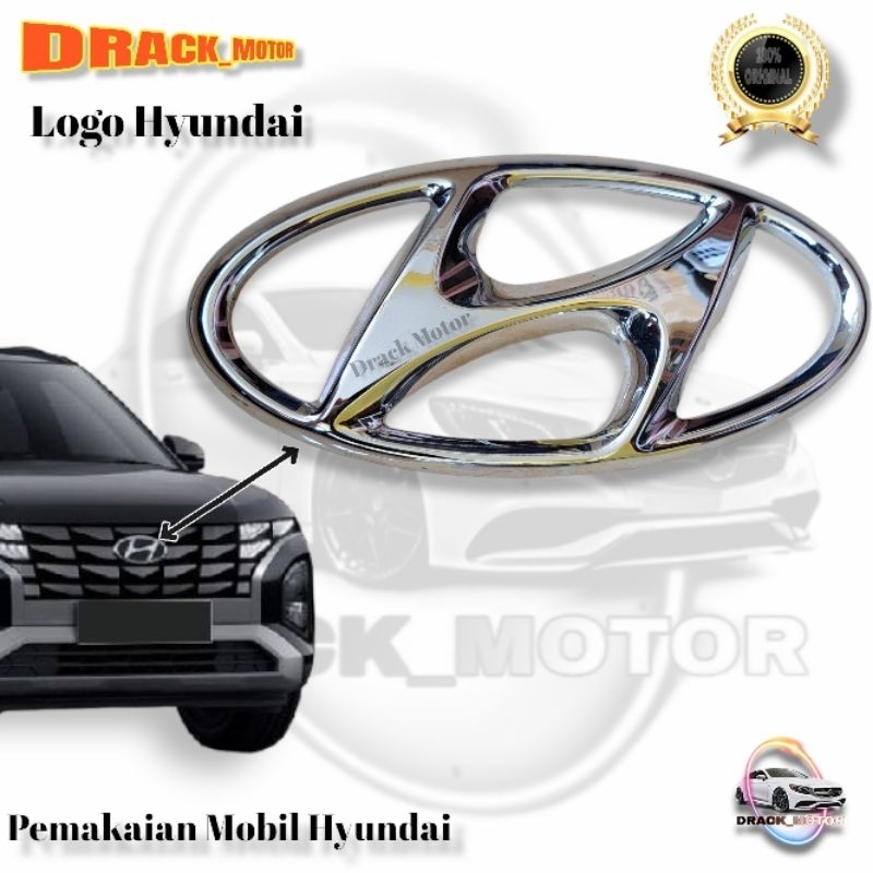 Original Hyundai Chrome Front Grill Logo / Original Hyundai Chrome ...