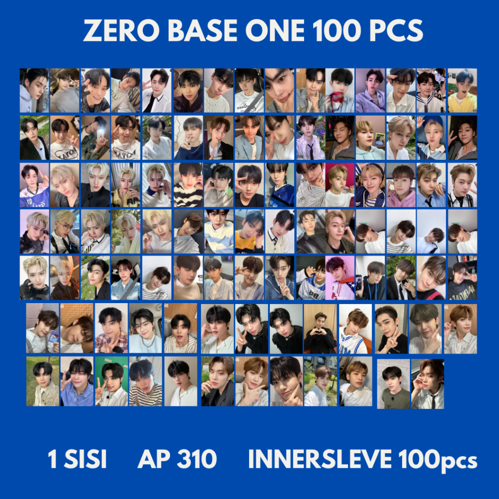 REPLIKA Zero BASE ONE ZB1 100pcs PHOTOCARD UNOFFICIAL Replica | Shopee ...