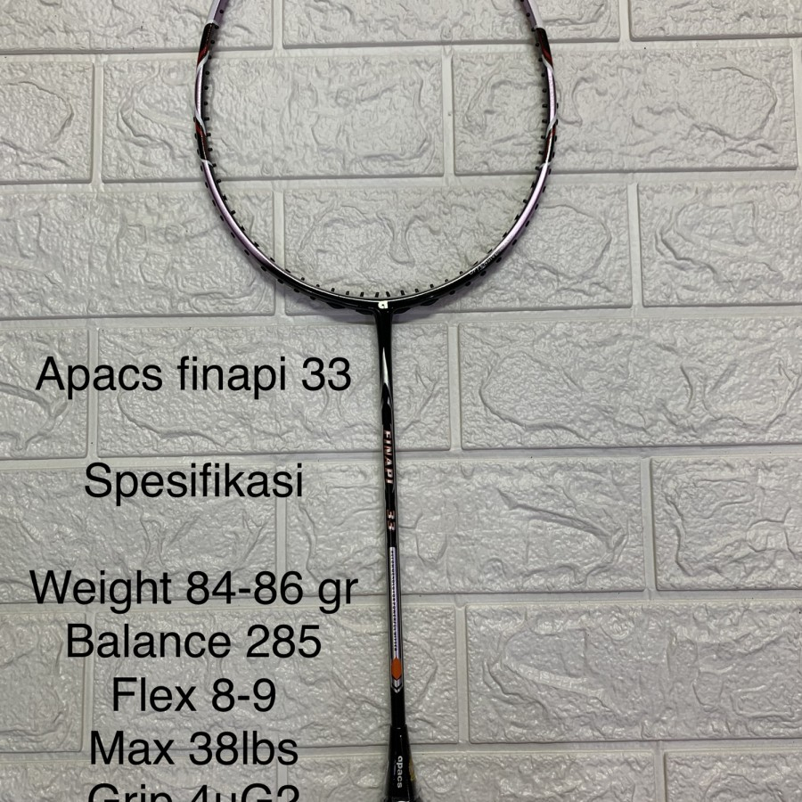 APACS FINAPI 33 grip 4U G2 Badminton Racket can be 38LBS ORIGINAL ...
