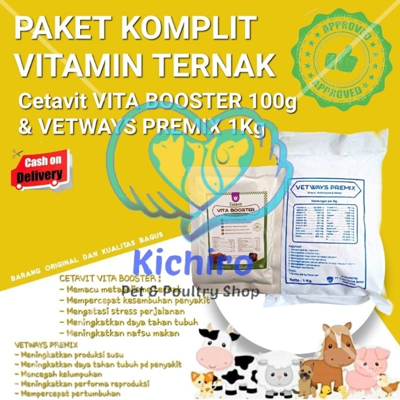 Complete Package Of Livestock Vitamins Filled With Vetways Premix 1 Kg