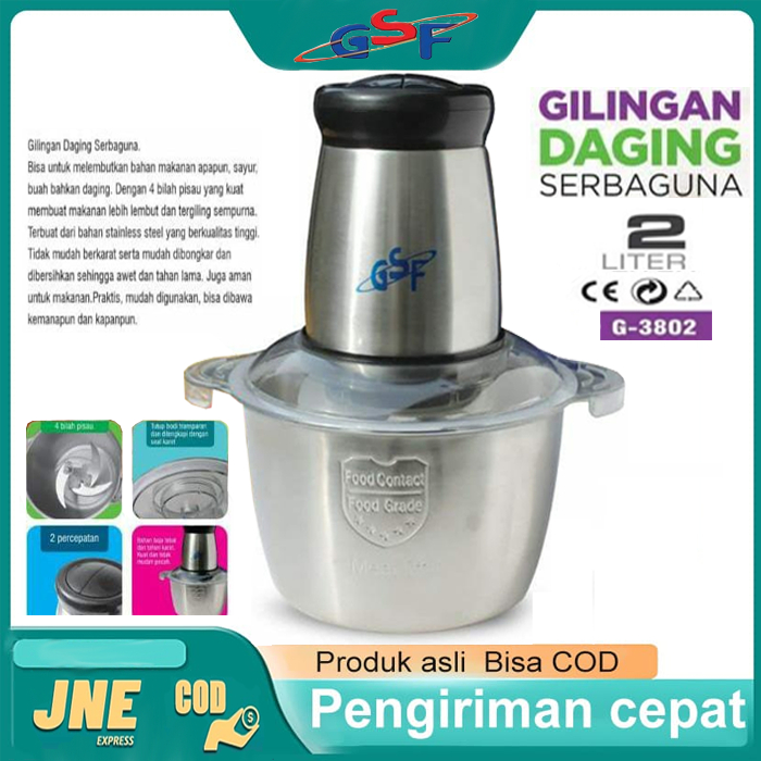 Gsf 3802 Meat Grinder / Electric Food Processor / Gsf Stainless Food ...