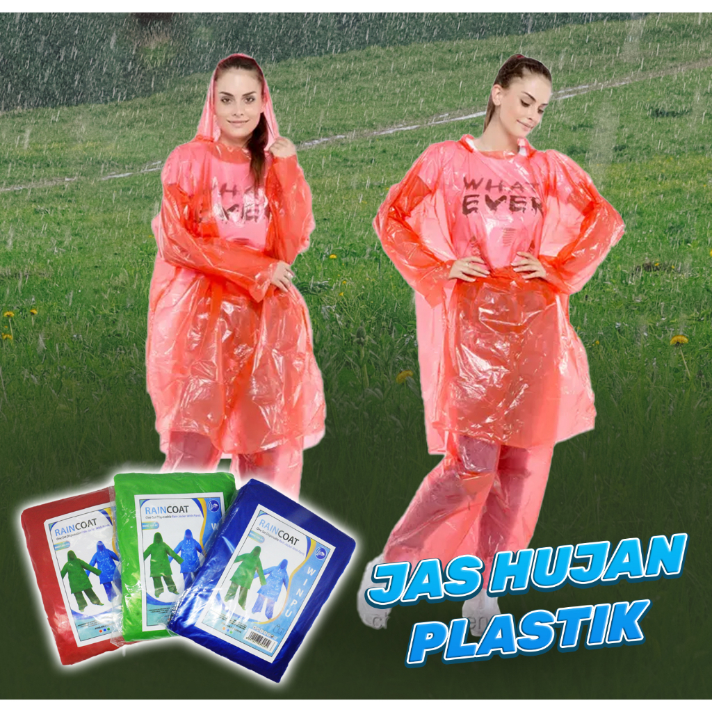 WINPU Disposable Plastic Raincoat Set (per dozen) | Shopee Philippines