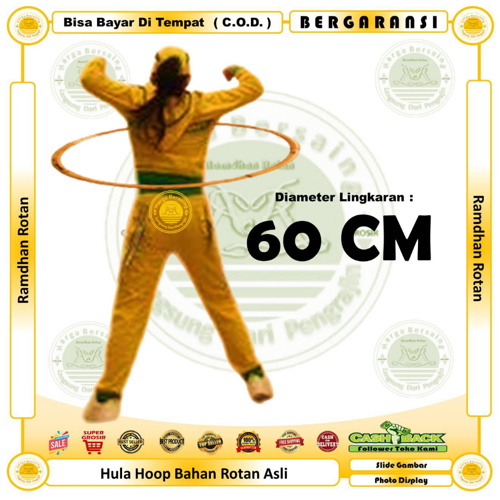 Hula Hop Rattan 60cm - Ramdhan Rattan - Hula Huup 60cm Rattan Material ...