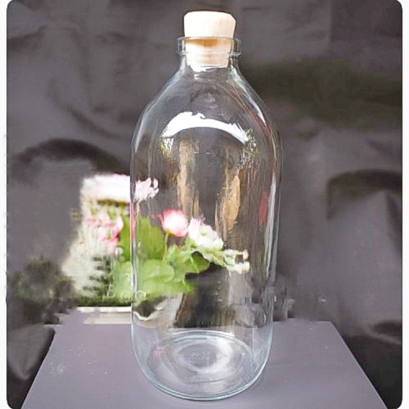 KAYU 500ml Breast Milk Glass Bottle Wooden Lid 500ML VIAL Bottle