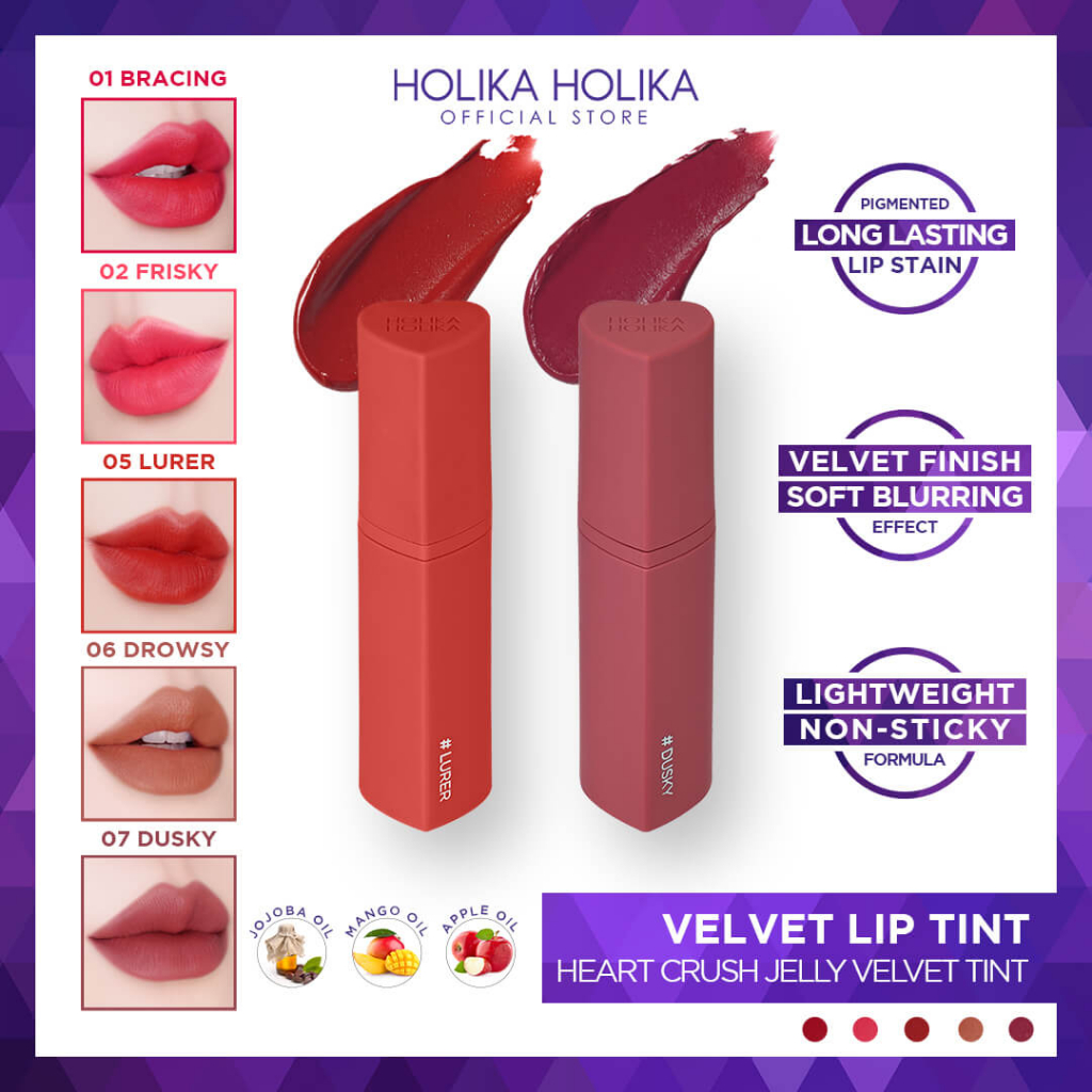 Holika Holika Heart Crush Jelly Velvet Tint Semi Matte Lip Tint