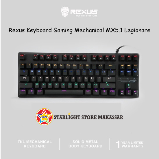 Rexus Mechanical Gaming Keyboard MX5.1 Legionare | Shopee Philippines