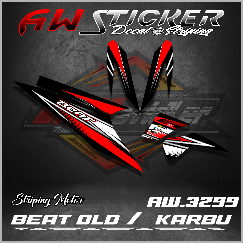 Sticker Striping beat old/Carb Striping beat Carb aw-3299 | Shopee ...
